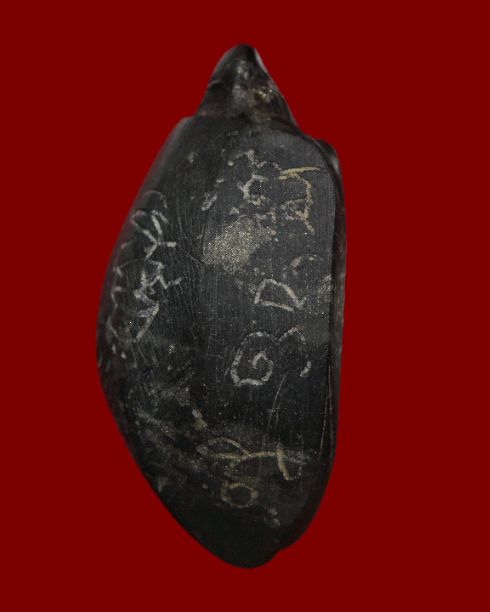 เต่าหินแกะ หลวงพ่อสนิทวัดลำบัวลอย ศิลป์มะเฟือง เนื้อหินสบู่ดำ จารซ้อนยุคปลาย หายาก