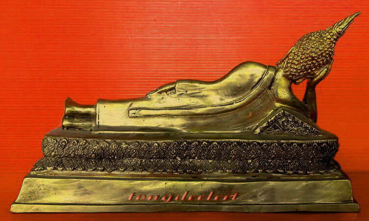 พระบูชาปางไสยาสน์ (พระประจำวันอังคาร) เนื้อโลหะค่ะ