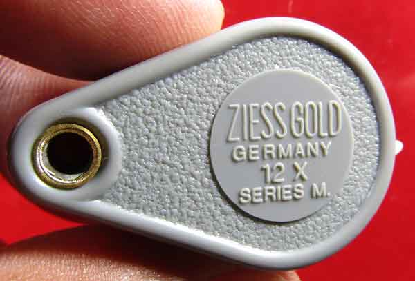 กล้องส่องพระ ZIESS GOLD 12X GERMANY บอดี้ เทา-ขาว แกนทองเหลือง ใหม่มือหนึ่ง
