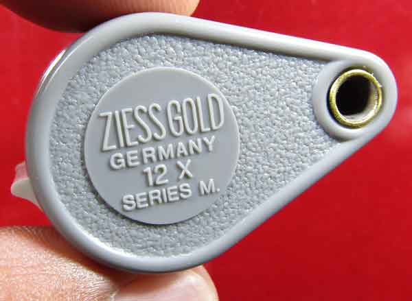 กล้องส่องพระ ZIESS GOLD 12X GERMANY บอดี้ เทา-ขาว แกนทองเหลือง ใหม่มือหนึ่ง