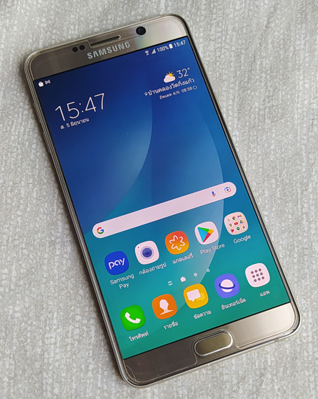 Samsung NOTE5 สีทอง ของแท้ มีปากกา + แถมเคสและสายชาร์จ เครื่องศูนย์ไทย