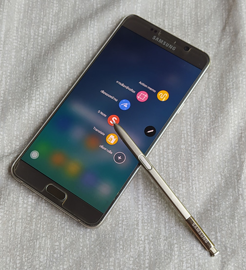 Samsung NOTE5 สีทอง ของแท้ มีปากกา + แถมเคสและสายชาร์จ เครื่องศูนย์ไทย
