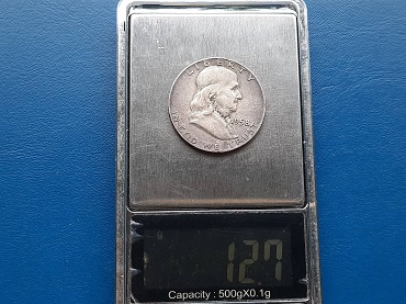 เหรียญ HALF DOLLAR USA เนื้อเงิน ปี 1958 น้ำหนัก 12.7 กรัม (เงิน 90%)