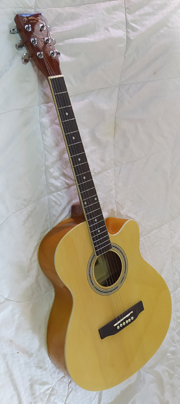 กีตาร์ Martinlee ML-408 เสียงดี กังวาล เบสพุ่ง สบายนิ้ว ถูกคุ้มเกินราคา ของใหม่ ทรง OM with Cut away