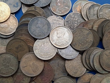 เหรียญ 25 สตางค์ ร.9 ปี 2500 =100 เหรียญ เดิมๆ