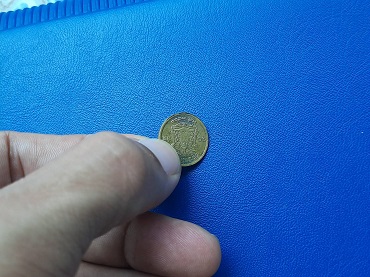 เหรียญ 10 สตางค์ พ.ศ. 2500 เนื้อทองเหลือง เลข ๑ หางยาว เดิมๆ สวยๆ (เหรียญ ร.9 หายาก อันดับ 4)