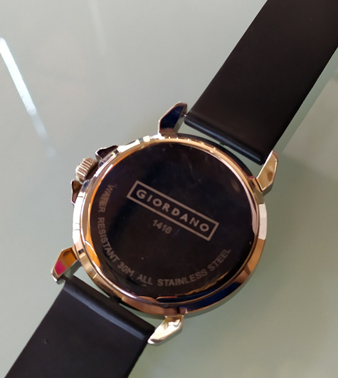 นาฬิกา GIODANO ของแท้ หน้าปัดน้ำตาล-ขาว อักษรโรมัน