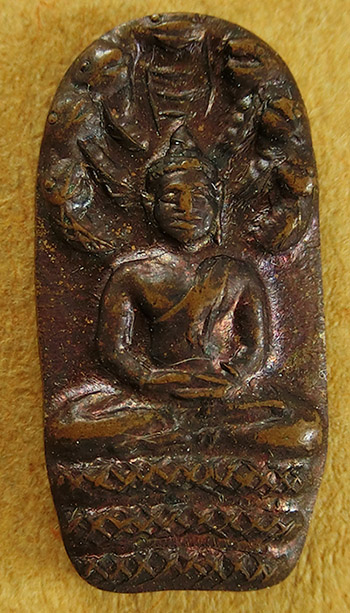 เหรียญนาคปรกใบมะขาม หลวงปู่ศุข วัดปากคลองมะขามเฒ่า ปี 2553