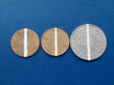 เหรียญกษาปณ์ ร.9 ตลก เอียง ผิวเดิม รวม 3 เหรียญ