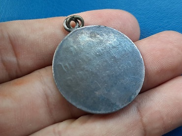 เหรียญ บรมราชาภิเษก ร.6 ปี 2454 เนื้อเงิน เชื่อมห่วง พอสวย