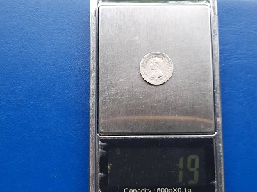 เหรียญ เฟื้อง ร.5 เนื้อเงิน ไม่มี ร.ศ. น้ำหนัก 1.9 กรัม เดิมๆ