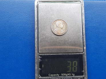 เหรียญ สลึง ร.6 ปี 2468 เนื้อเงิน ปีสุดท้าย หายาก น้ำหนัก 3.8 กรัม สวยๆเดิมๆ เห็นหู-ตาช้างชัดเจน