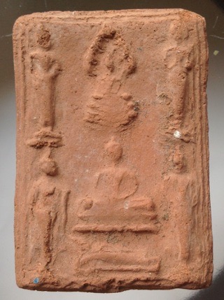 พระประจำวัน เนื้อดินเผา หลวงพ่อสม วัดดอนบุบผาราม สุพรรณบุรี ปี2513 (หลวงพ่อมุ่ย วัดดอนไร่ ร่วมเสก)