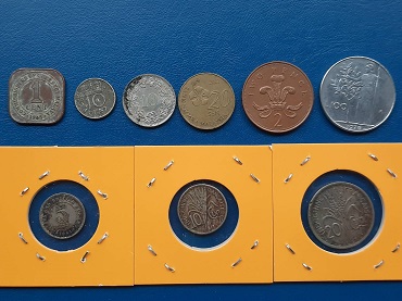 เหรียญกษาปณ์ ต่างประเทศ รวม 9 เหรียญ