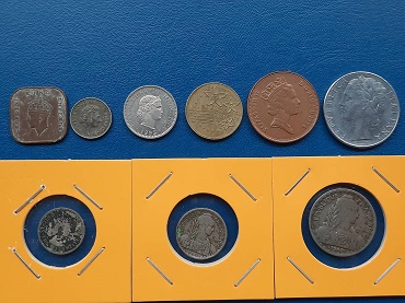 เหรียญกษาปณ์ ต่างประเทศ รวม 9 เหรียญ