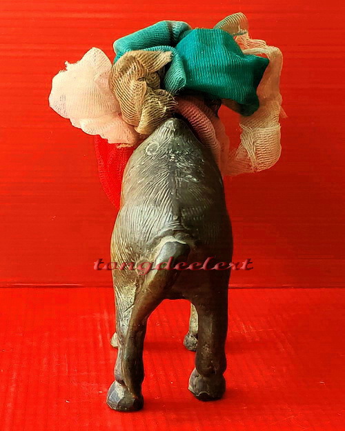 วัวธนูหล่อบูชาขนาดใหญ่ หลวงพ่อพุฒ วัดกลางบางพระ จ.นครปฐม รุ่นเก่า หายากมากค่ะ