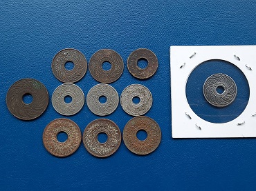 เหรียญสตางค์รู 1/2, 1, 5 สตางค์ รวม 11 เหรียญ