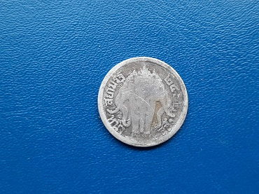 เหรียญ หนึ่งสลึง ร.6 ปี 2462 เนื้อเงิน น้ำหนัก 3.5 กรัม เดิมๆ พอสวย