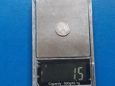 เหรียญกษาปณ์อาณานิคมอังกฤษ - อินเดีย - Queen Victoria - Two Annas ปี 1893 เนื้อเงิน น้ำหนัก 1.5 กรัม