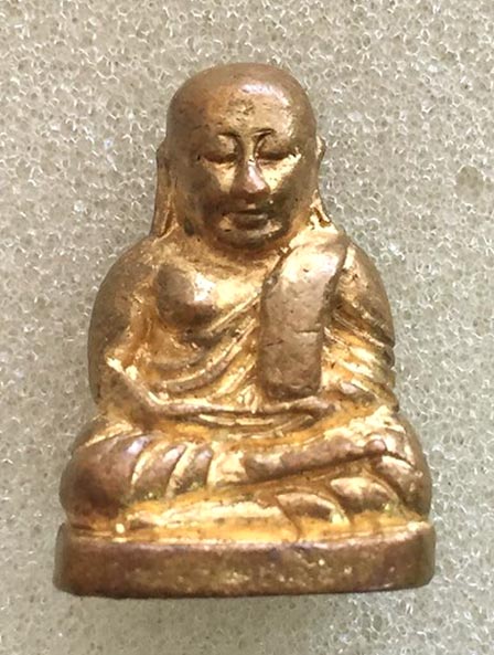 รูปหล่อเนื้อทองทิพย์ หลวงพ่อเงิน รุ่นสร้างพุทธอุทยาน จ.พิจิตร ปี 2553