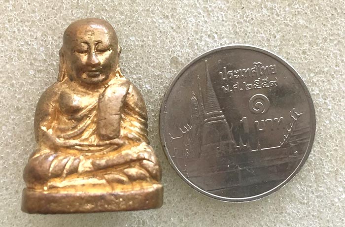 รูปหล่อเนื้อทองทิพย์ หลวงพ่อเงิน รุ่นสร้างพุทธอุทยาน จ.พิจิตร ปี 2553