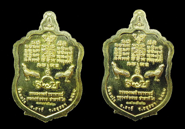 เหรียญแจกทาน เนื้อทองทิพย์ หลวงพ่อรวย ปาสาทิโก วัดตะโก ปี 64 จำนวน 2 เหรียญ / กล่อง(2)