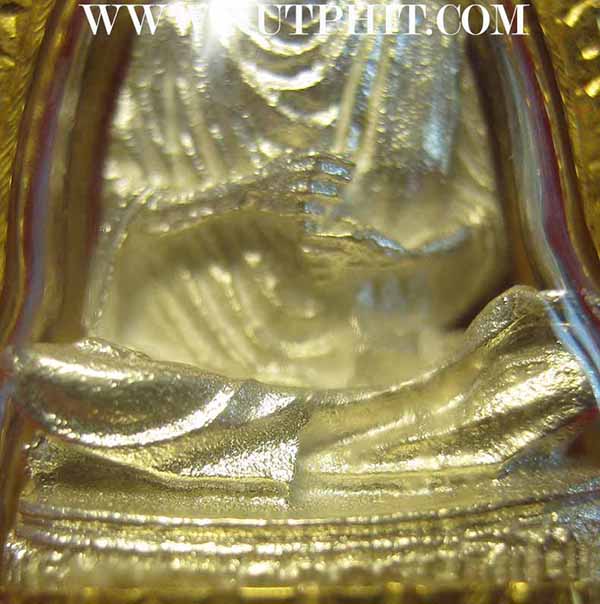 รูปหล่อสมเด็จโต ปี ๓๓ เนื้อเงินแท้+โค๊ต+เลี่ยมทองคำ+บัตรรับรองพระแท้*59 