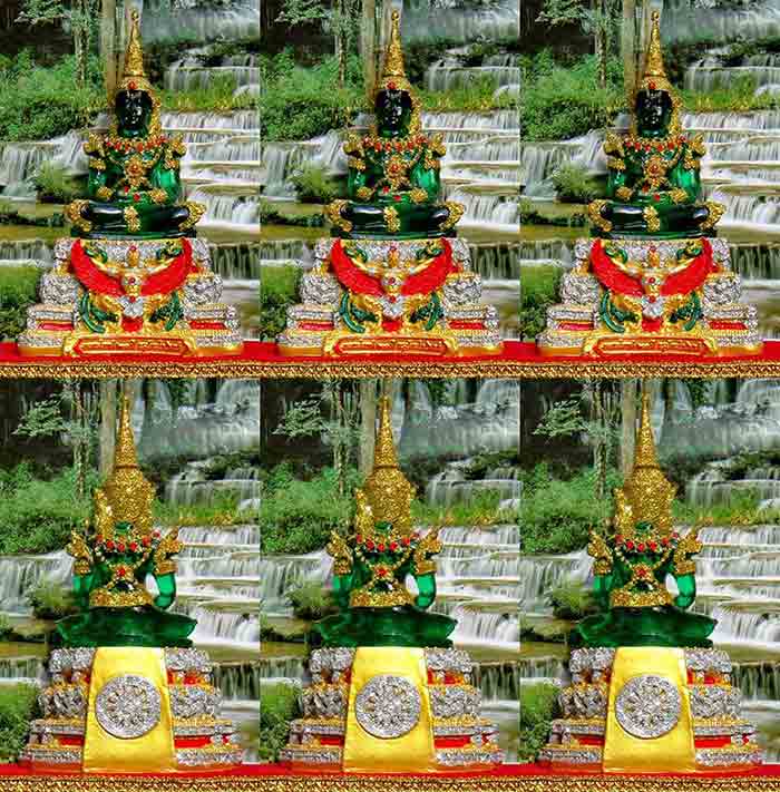 ***ยกชุด 3 องค์***พระแก้วมรกต พิมพ์ทรงเครื่องฤดูร้อน พิมพ์งานสมโภชน์ 200 ปี กรุงรัตนโกสินทร์ สวยงามม