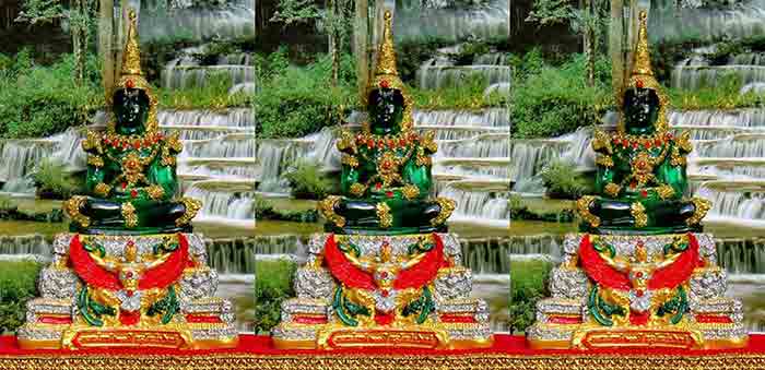 ***ยกชุด 3 องค์***พระแก้วมรกต พิมพ์ทรงเครื่องฤดูร้อน พิมพ์งานสมโภชน์ 200 ปี กรุงรัตนโกสินทร์ สวยงามม