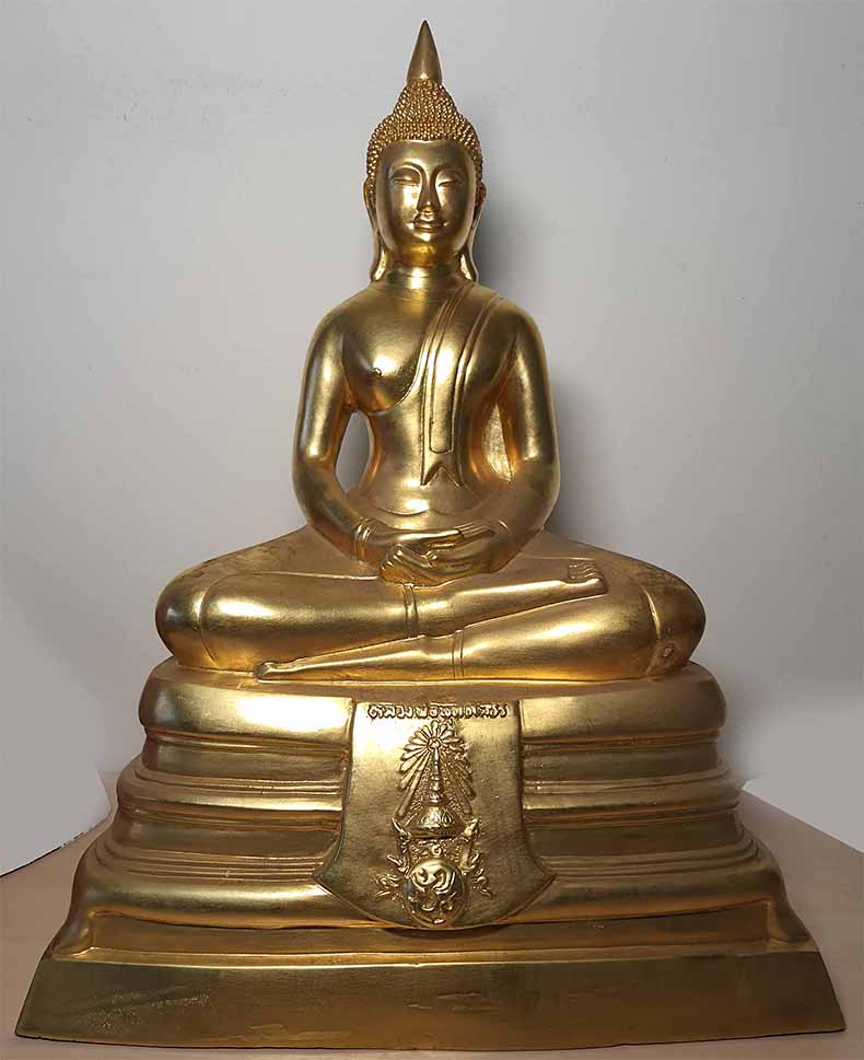พระบูชาหลวงพ่อพระพุทธโสธร รุ่นแรกของการสร้างพระอุโบสถหลังใหม่ ปี ๒๕๓๓ ปิดทองคำแท้ สวยกริ๊บ*125