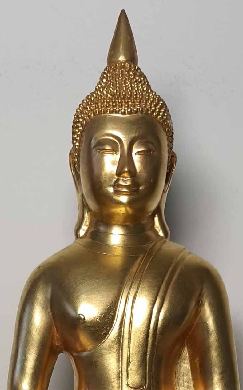 พระบูชาหลวงพ่อพระพุทธโสธร รุ่นแรกของการสร้างพระอุโบสถหลังใหม่ ปี ๒๕๓๓ ปิดทองคำแท้ สวยกริ๊บ*125