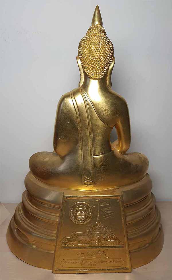 พระบูชาหลวงพ่อพระพุทธโสธร รุ่นแรกของการสร้างพระอุโบสถหลังใหม่ ปี ๒๕๓๓ ปิดทองคำแท้ สวยกริ๊บ*125