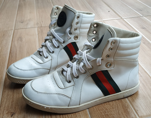 รองเท้า GUCCI สีขาว วินเทจ สภาพยังสวย พื้นยังโอเค