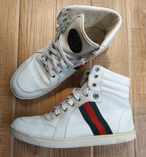 รองเท้า GUCCI สีขาว วินเทจ สภาพยังสวย พื้นยังโอเค