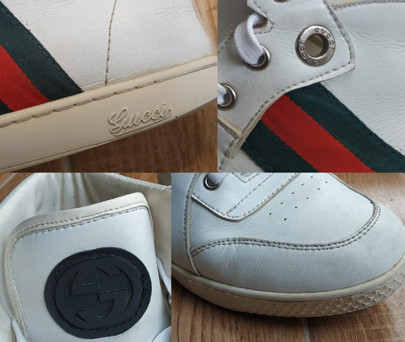 รองเท้า GUCCI สีขาว วินเทจ สภาพยังสวย พื้นยังโอเค