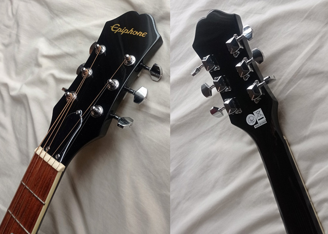 กีตาร์ epiphone DR-100 สีดำ Ebony สวยมาก เสียงดี ตระกูล Gibson