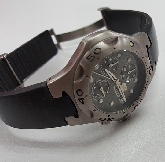 N นาฬิกา TAG โครโนกราฟ Kirium Professional man size สปอร์ตสายยาง หน้าปัดเคฟล่าร์
