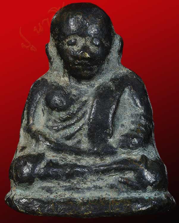 หล่อโบราณ หลวงพ่อเงิน วัดบางคลานใต้ รุ่นปืนแตก พิมพ์ไตรมาส เนื้อ โลหะพระบูชาและเทวรูปโบราณ ปี ๒๕๒๘  