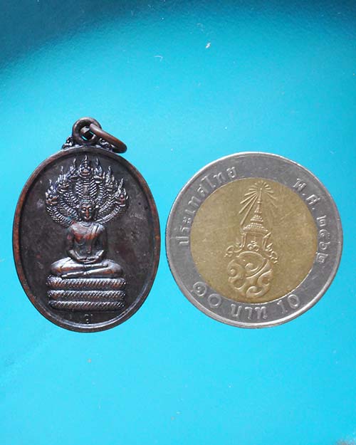 เหรียญนาคปรกรุ่นแรกหลวงพ่อประสิทธิ์ ปุญญมากโร วัดป่าหมู่ใหม่ ปี2546