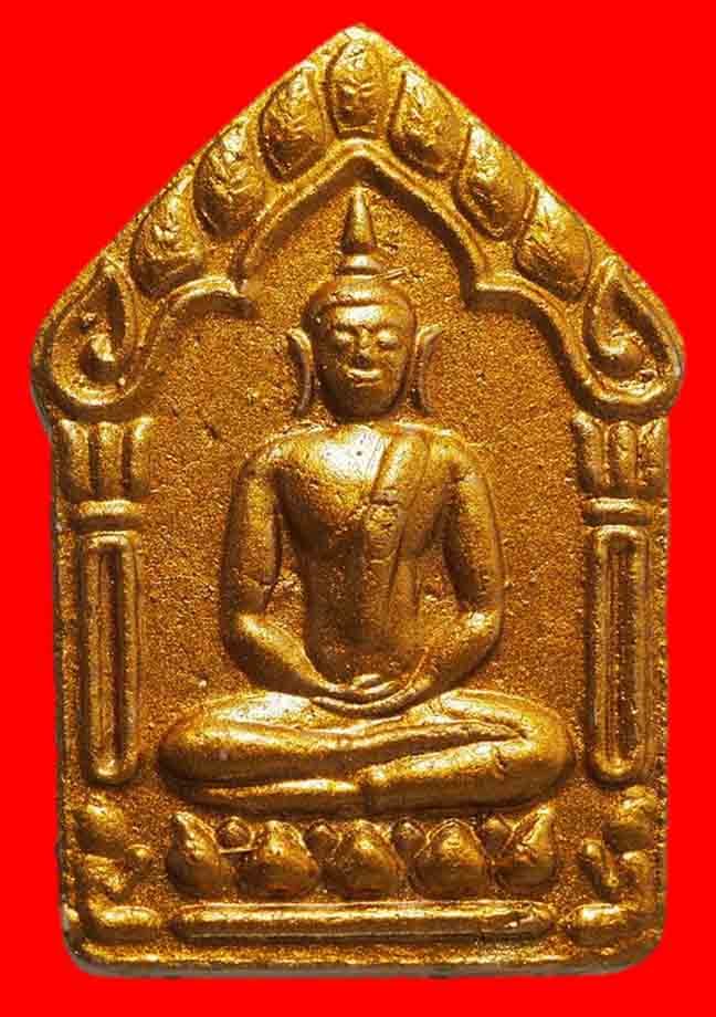 พระขุนแผนพรายกุมาร ปี46 เนื้อชมพู ทาทอง พิมพ์ใหญ่หลังตะกรุดเงินคู่ สวยงามตามภาพครับท่าน