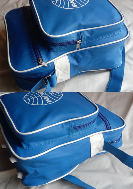 กระเป๋า PAN AM สีฟ้า สวยๆ สภาพยังใหม่ สียังสด