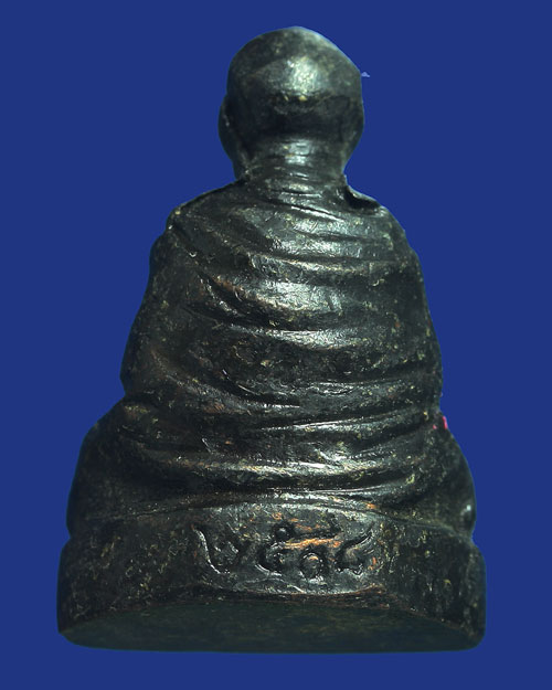 รูปเหมือนปั๊ม สมเด็จพระพุฒาจารย์โต พรหมรังษี วัดละครทำ กรุงเทพฯ 2508 เนื้อทองผสมรมดำ อุดกริ่ง