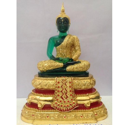 พระบูชาพระแก้วมรกต วัดพระศรีฯ วัดพระแก้ว ปี2540..ปิดทองเคแท้ หน้าตัก5นิ้ว สูง12นิ้ว