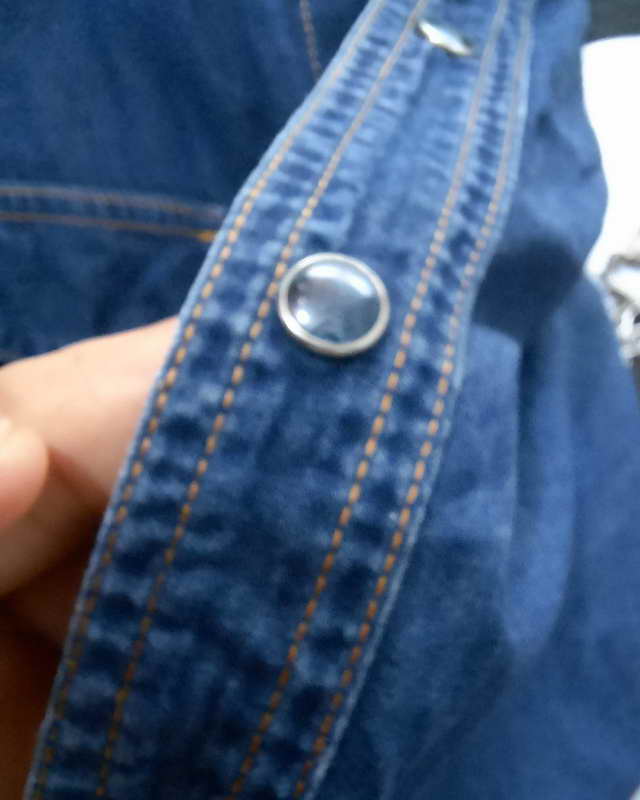 เสื้อเชิ้ตยีนส์Wrangler Made in USA เบอร์ L ไหล่ 19 อก 21 ยาว 26 วัดจากคอ