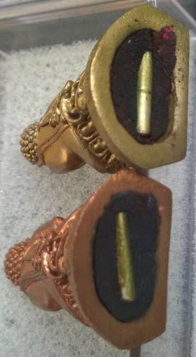 รุ่นแรกสุดๆ 2องค์ ทองแดง + ทองเหลือง @พระชัยมหาพรหม ปี54ก้นอุดผงและตะกรุดเงินเลขสวย@หลวงพ่อคง( หลวงพ