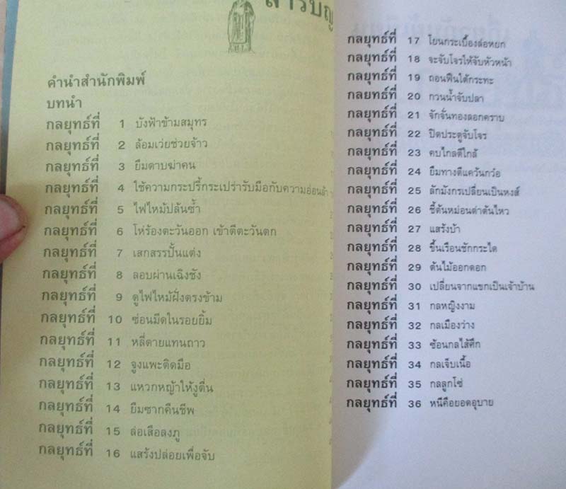  	 หนังสือ36กลยุทธ์สุดยอดเหลี่ยมคม