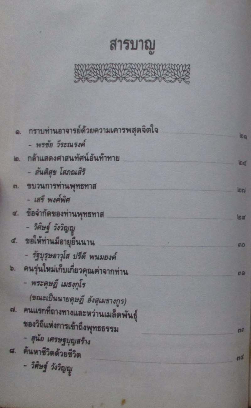  	 หนังสือ แด่ท่านพุทธทาสภิกขุ