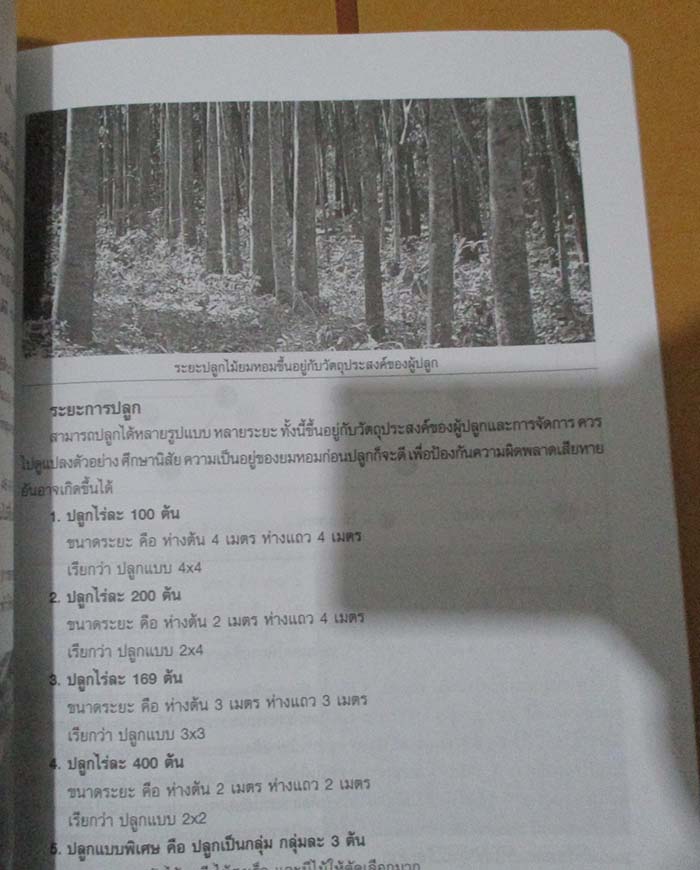  	 หนังสือ การปลูกและดูแลรักษาสวนป่า ไม้ยมหอมไม้เศรษฐกิจสร้างเงินล้าน