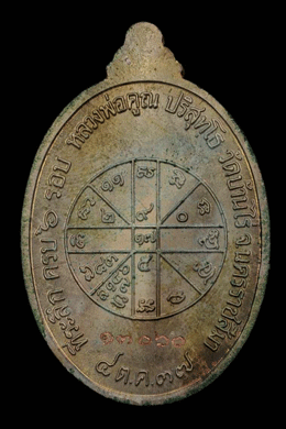 เหรียญหลวงพ่อคูณ ปริสุทโธ อายุครบ6รอบ เนือนวะโลหะ ตอกโค๊ตและหมายเลข 17060 ปี2537