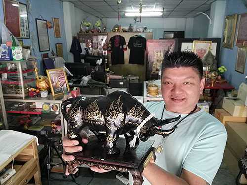 ว.ธนูอุสุภราช รุ่นเทพนิมิต วัดเขาเข้ เทพนิมิตวนาราม กาญจนบุรี (ตัวสีดำ) ปี 2564